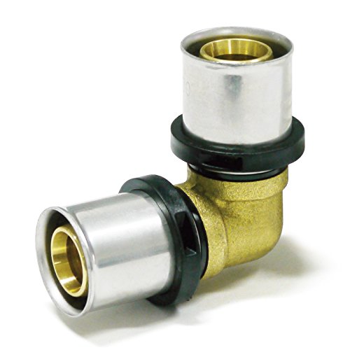 Pipetec Pressfitting Winkel 20x2 mm 90 Grad TH Kontur Verbundrohr, DVGW, TH-Profil