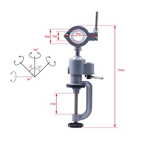 suyizn 360 ° Bench Vises, Grinder Accessory Elektrischer Bohrer Ständer Halterung Elektrischer Bohrer Rack Multifunktionale Halterung für Dremel verwendet - 3