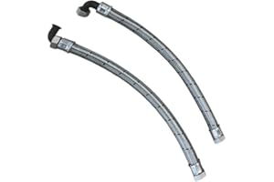 MONARCH WATER Water Softener Installation Hoses - Steel Braided 22mm 3/4" High Flow Max Flo