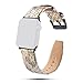Produktbild bloatboy Mode Uhrenarmband für für Apple Watch Serie 1/2/3/4 38 / 40mm / 44mm Ersatz Lederband Handschlaufe Uhrenarmband (Gold)