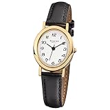 Regent 68224519 Ovale Damenuhr Lederband