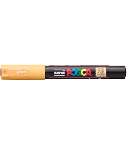 Uni-Ball Posca PC-3M Marker – Feine Rundspitze 0,9–1,3 Mm, Farbe Beige, 12er Pack