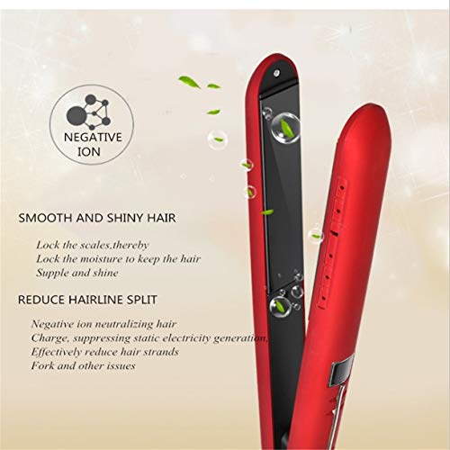 Fashion Hair Straightener Curler Bar Electric Professional Electric Splint Hairdressing Perm  Red 