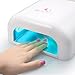 Nail Dryer, USpicy UV Nail Lamp CND Shellac & Acrylic Professional Gel Curing Macaron Light with Timer Setting (White 36W) Upgraded with Sliding Tray and Bulb Clip
