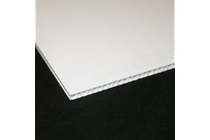 CRESTGLASS x10 4mm White Correx Fluted Board A4 297 x 210 Correx Sheet Corrugated Plastic Sign