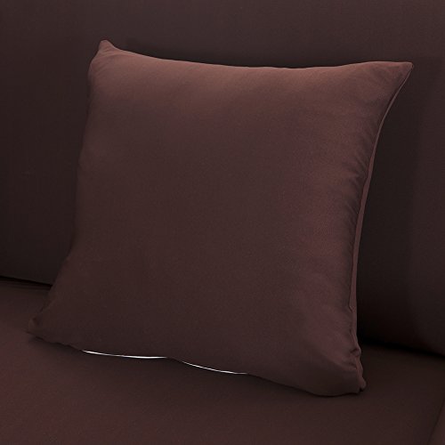 Stretch Sofahusse Sofabezug Sesselbezug Sofaüberwurf Armchair Cover für 1/2 Sitzer LianLe (2 Sitzer 145-185cm, Kaffee) - 5