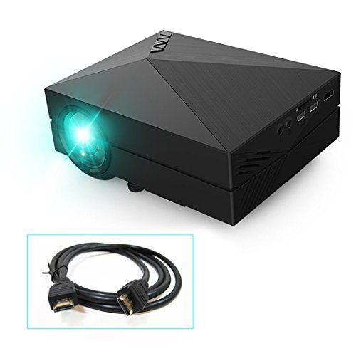 Preisvergleich Produktbild Crenova® Mini Beamer Projektor (1000 Lumens - Schwarz)