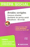 Annales corrigées Concours d'entrée Assistants de service social/Educateurs ES et EJE