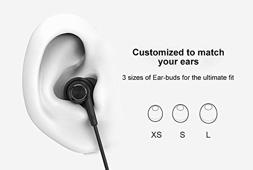 Auriculares con Cable  BlitzWolf Auriculares de Grafeno con Cancelaci  n de Ruido  Auriculares In-Ear con Cable  Micr  fono y Control de Volumen para iPhone SE 6 6s 6 Plus 6s Plus 5 5c 5s  iPad Mini  iPad Air  iPod  Samsung Galaxy S5 S4  S3  HTC  ZTE  Sony Xperia  y Todos los Dispositivo de Interfaz de 3 5mm