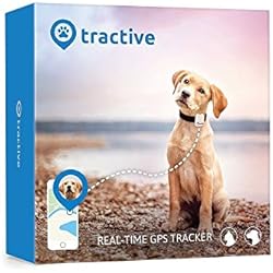 Rastreador Tractive GPS para perros y gatos - resistente al agua se ajusta al collar, color blanco