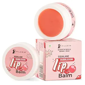 Pilgrim Squalane Lip Balm (Bubblegum) for women & men | Lip Balm for dark lips | Lip Balm with Shea & Cocoa Butter for soft lips | Lip Balm for soothing & hydrating Dry & Chapped Lips | 8 gm