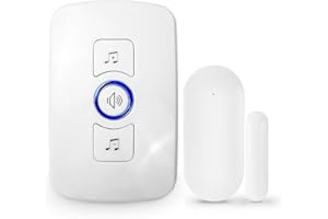 FUERS Wireless Door Sensor Alarm Chime, Door Chime 32 Chimes 4 Adjustable Volume , Window Door Alarm Sensor Easy to Install for Your home Safety Shop
