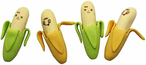 IBTS®2 Pcs Lovely Cute Banana Fruit Style Rubber Pencil Eraser
