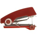 Indiscount - Máquina de coser para dobladillos (tamaño mini, 11 x 7 x 4,5 cm), color rojo