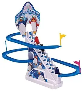 SQUICKLE Dancing Penguin Twinkling Track Set with Lights (Multicolor)