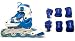 Produktbild Kinderinliner Inlineskates mit Schutzset und leuchtender Frontrolle - Größenverstellbar über vier Größen - Blau - Gr. L (39-42)