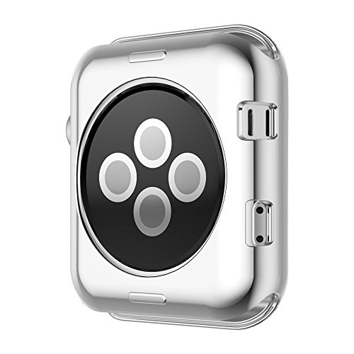 Pinhen Apple Watch Funda Series 2 HOCO Funda Protector de Pantalla de Met  lico Ligero para Apple Watch Series 2  38MM Case Silver 