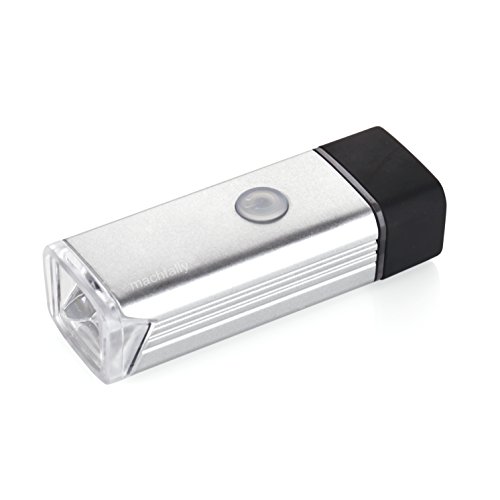 GVDV Fahrradlicht 180 lm Cree LED USB Wiederaufladbar IPX4 Wasserfest 4 Modie STVZO Zugelassen, Silber/Schwarz - 3