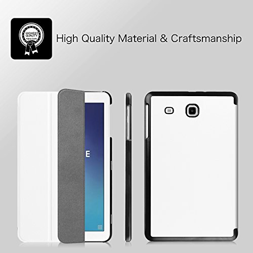 Fintie Samsung Galaxy Tab E 9.6 Hülle Case – Ultra Schlank Superleicht Ständer Smart Shell Cover Schutzhülle Etui Tasche für Samsung Galaxy Tab E T560N / T561N 24,3 cm (9,6 Zoll) Tablet-PC, Weiß - 3