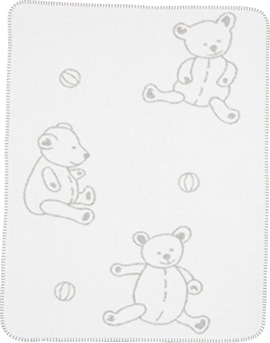 Preisvergleich Produktbild Alvi 931745149 Baumwolldecke"Teddy", grau