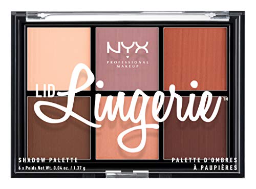 NYX Professional Makeup Palette de Fards à Paupières Lid Lingerie, Pigments Pressés, 6 Fards Crémeux au Fini Mat