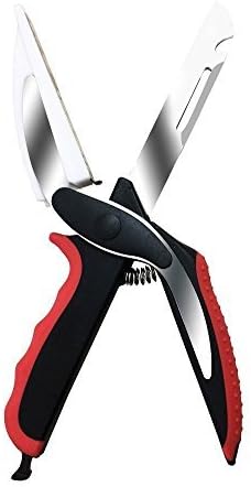 4-in-1 Knife and Cutting Board Kitchen Scissors Fruit and Vegetable Cutter -- Quickly Chop Your Food In Seconds (Green)