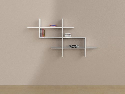 Decortie Wandregal Halic weiß - 2