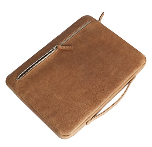 mabba   MacBook Tasche Leder f  r das Macbook 13    Macbook Retina 13   Macbook Air 13   iPad Pro -Joe Brown- braun edel Handmade in Berlin