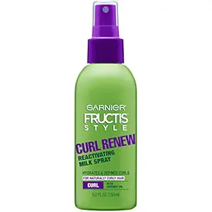 Garnier Fructis Style Curl Renew Reactivating Milk Spray, For Curly Hair, 5 oz. (Packaging May Vary)