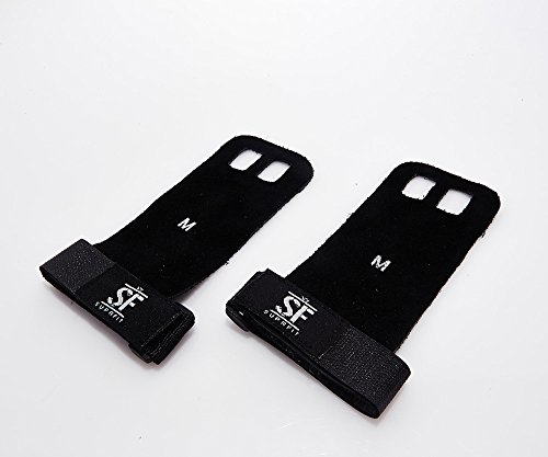 Suprfit Gymnastic Grips | Gymnastik Handschuh | Turn Riemchen | Hand Schutz | Crossfit Turnen Fitness WOD | Leder | Schwarz, Weiß oder Blau | XS bis XL - 5