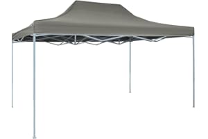 vidaXL Gazebo Professionale Pieghevole Impermeabile Anti UV Tendone Tenda per Feste da Giardino 3x4 m Antracite in Tessuto Oxford PVC e Acciaio