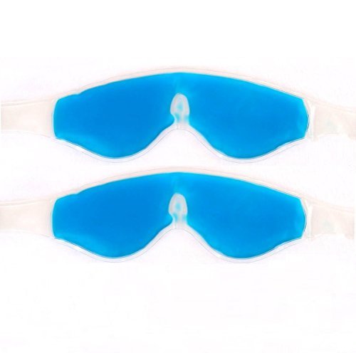 YogaHealthMart Relaxing Gel Eye Mask with Strap-on | Cooling Relaxation for Tired Eyes | Set of 2