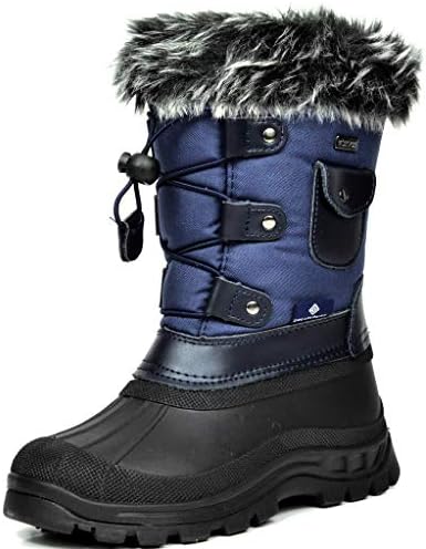 Dream Pairs Boys Girls Child Ksnow Mid Calf Waterproof Winter Snow Boots