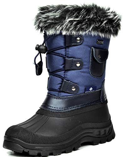 Dream Pairs Boys Girls Child Ksnow Mid Calf Waterproof Winter Snow Boots