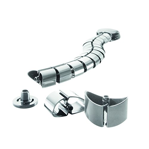 LogiLink KAB0064 Kabelkanal / hochwertige Kabelführung für Ihren Schreib-/Bürotisch silber - 4