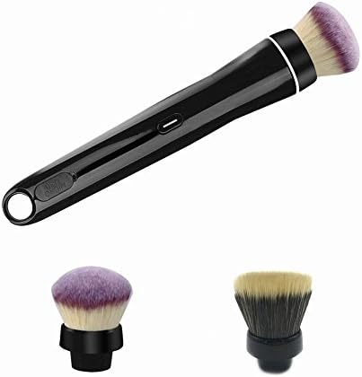 Electric Makeup Brush,MYG Professional Makeup Brushes With Detachable Foundation Makeup Head And Blush Makeup Head,Foundation/Blusher (Powder) Brush,360 Degrees Automatic Rotation