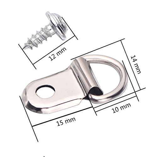 eBoot  D-Ring Bilderrahmen Bild Aufhänger Single-Loch mit Schrauben (100 pcs) - 4