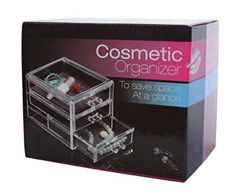 Feibrand Organizer mit 3 Klein Schubladen für Kosmetik Makeup und Büromaterialien - 3