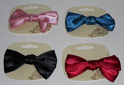 Pack of 4 Bow Hair Clips Set Girls/Ladies Hair Accessories