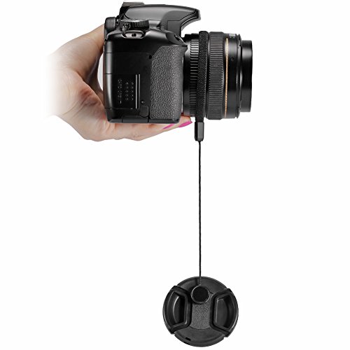 Neewer   58mm Kit d Accessoires pour Appareil Photo Canon Rebel T5i T4i T3i T3 T2i T1i XT XTi XSi SL1 Canon EOS 700D 650D 600D 550D 500D 450D 400D 350D 300D 1100D 1000D 100D 60D Kit Comprend 5 Etuis Housse de Protection pour Cam  ra Objectif 58MM   5 Lass Longues pour Bouchon d Objectif   1 Chiffon Microfibre de Nettoyage