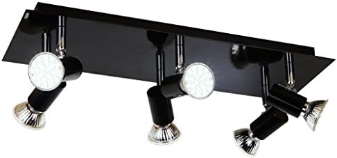 Modern Ceiling Spotlight (6 arms, Black)