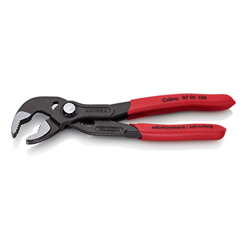 KNIPEX 87 01 150 Cobra® Hightech-Wasserpumpenzange grau atramentiert mit rutschhemmendem Kunststoff überzogen 150 mm - 2