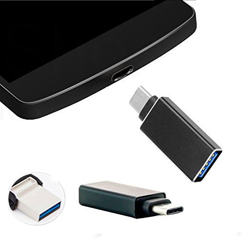 USB 3.1 Typ-C Adapter OTG USB Converter Stecker Type C - OTG TYP C USB Kupplung Buchse Android Robot Tablet PC Für Lenovo Yoga Tab 3 Plus - Grau