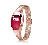 Smart Bracelet Fitness Tracker, Fitness Armband, Sportuhr Mit Pulsmesser, fitness tracker mit pulsmessung , schrittzähler uhr, IP67 Wasserdicht 0.96 OLED Bluetooth Schrittmesser Smart Watch mit Anruf/ (Gold)