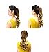 FESHFEN 22" 170g Hair Piece Pony Tail Ponytail Hair Extensions Hairpiece Long Straight/Voluminous Curled Wavy Clip In/On Claw Ponytail Two Tone Black to Pink