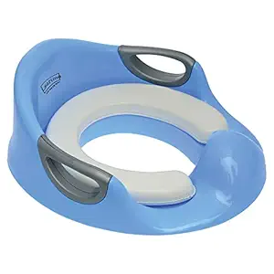 Lsarimo Potty Training Seat for Baby Boy and Girl with Cushion Seat and Backrest for All Types of Toilets (Blue)