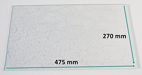Khlschrank Einlegeboden / Glasplatte / Gemsefach  Strukturglas 4 mm dick  475 mm x 270 mm - Direkt vom Glasereifachbetrieb!!!