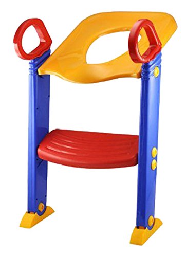 SODIAL New Child Toddler Kids Toilet Potty Trainer Training Chair Step Up Ladder System