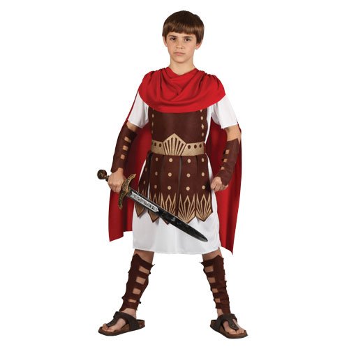 Traje del Disfraz del Partido de la Víspera de todos los Santos de muchachos Roman Gladiator Centurion 8/10 años (disfraz)