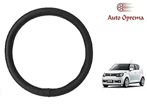 Auto Oprema Leatherette Car Steering Wheel Cover (Black) for Maruti Suzuki Ignis